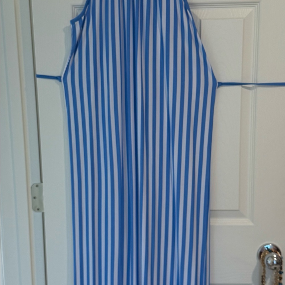 Freya Blue and White Striped Maxi Dress - Picture 2 of 3